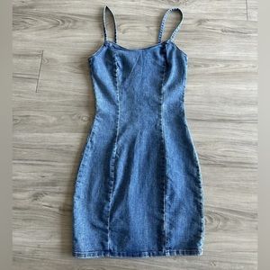 H&M Divided Womens Blue Denim Dress - Size XS